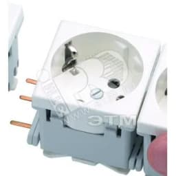 Connect Розетка с заземлением 16А 250В 45х45мм безвинтовые клеммы SC белый Simon