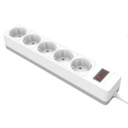 Сетевой фильтр 5местный сз STEKKER HM205102 3x1мм2 18 м серия Optima белый 50092