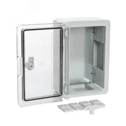 Корпус пластиковый с монтажной панелью ЩМП IP65 прозрачная дверь 300х200х130