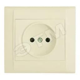 Defne Розетка без заземления (керамика) бежевая