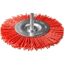 Щетка дисковая для дрели, нейлоновая проволока с абразивным покрытием, 100мм "Профессионал".