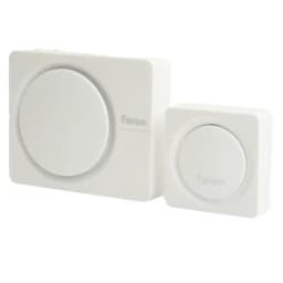 Звонок дверной беспроводной Feron E382 Электрический 38 мелодий белый с питанием от батареек и от сети через USB 48922