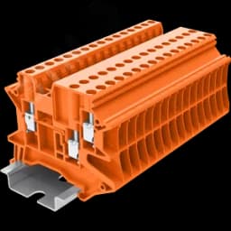 Клемма TU 1-2 винтовая, сечение 2,5 мм. кв., оранжевая