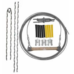 Комплект оттяжки со спиральнымм зажимами 18,5 м трос 68 мм2 изолятор 35 кВ