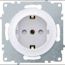 Розетка с заземлением, защитные шторки, винтовые контакты, цвет белый (серия Florence) 2172764 ССТ
