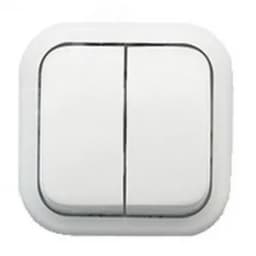 Валентина Выключатель открытой установки          двухклавишный А56-025