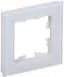 BRITE Рамка 1-мест. РУ-1-2-БрБ стекло бел. IEK (BR-M12-G-K01)