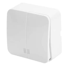 Выключатель открытой установки 2клавишный с индикатором STEKKER 250В 10А IP20 серия София белый MSW102101 49290