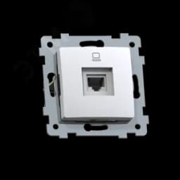 Мария розетка RJ45 скрытой установки РК1-455, белый