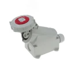 Розетка настенная контейнерная 32A/400V/3P+E/IP67/3h, никель. конт.