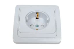 Розетка 1-м CLASSICO защ. шторки с заземл. 2028x бел. ASD / IN HOME 4690612000978