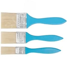 Кисти флейцевые, синяя ручка, набор 3 шт (1", 1.5", 2")