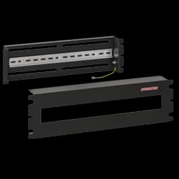 Корпус-панель с DIN-рейкой, 19 дюймов, 3U, 22 места, цвет черный (RAL 9005) SYSMATRIX DP 0003.900