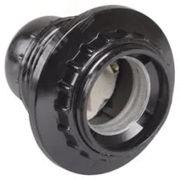 Пкб27-04-К11 Патрон карболитовый с кольцом, Е27, черный (50 шт), стикер на изделии, IEK