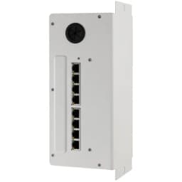 PoE-коммутатор DS-KAD606 Hikvision 8 x 100Мб/с портов (6 PoE и 2х канальное каскадирование LAN); встроенный стабили