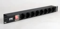 Блок розеток на 8 розеток 19", без шнура ITK PH12-8D3