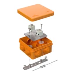 Коробка огнестойкая для о/п 40-0210-FR2.5-4-П Е15-Е120 с термопредохранителем RAL2004 80х80х40 (44 шт/кор) Промрукав