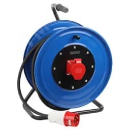 Удлинитель силовой IND380-RM-1e-5x2,5-20m-IP44 на 380В на катушке 1 розетка CEE 5P 20м КГ 5х2,5 32A IP44 Б0057302 ЭРА