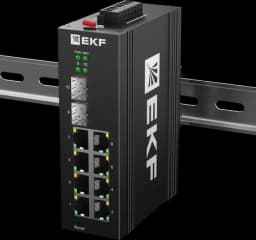 Промышленный управляемый коммутатор уровня L2 TSX-ML2-2GH/SFP-8GT, 2 порта 2.5G Base-X SFP, 8 портов 10/100/1000Base-T(X) RJ45, монтаж на динрейку TSX EKF