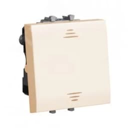 Avanti Выключатель двухполюсный одноклавишный модульный, , Ванильная дымка, 2 модуля