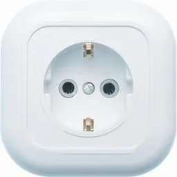 Валентина Розетка 1 пост скрытая с заземлением белый РС16-635