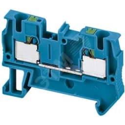 Клемма пружинная PIT проходной 2 точки 4мм.кв. синяя