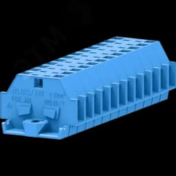 Клемма TB 1-1 с бок. подключ. с фиксирующим фланцем, синяя