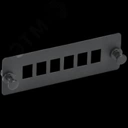 Планка для 6-ти адаптеров опт. SC или LC-Duplex черная ITK