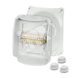 Коробка клеммная 5-полюсная 6-16 кв.мм Al/Cu 255х205х112 PC IP66 серая