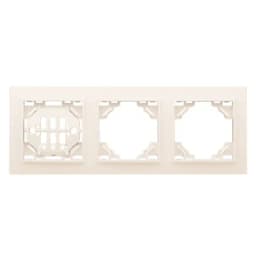 Рамка 3-местная горизонтальная бежевый Минск EKF
