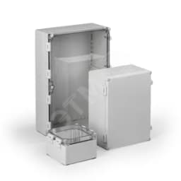 Cubo W 400X400X187, с петелями и замками, Вставка рамная, прозрачная крышка, PC, IP66