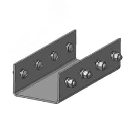 Соединитель стоек СС УТ1,5, оцинкованный лист, S2,0