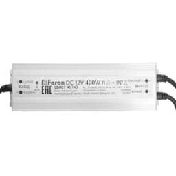 Трансформатор электронный для светодиодной ленты 400W 12V 2457741мм IP67 драйвер LB007 FERON 48743