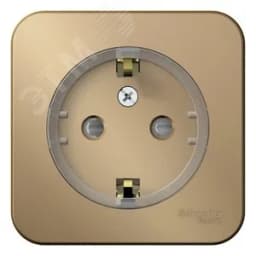 Розетка BLANCA наружная, с заземлением, со шторками, (компакт), с изолирующей пластиной 16А, 250В, титан Systeme Electric