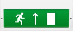 Табло световое плоское Арсенал Безопасности Молния-12 "Человек вправо стрелка вверх в дверь"