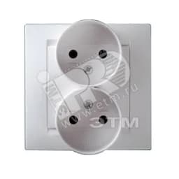 15 Розетка двойная 2Р 16А 250В винтовой зажим белый Simon