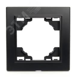 Рамка одноместная, Эрна, черный Stekker