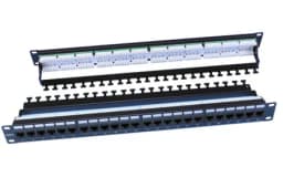 Патч-панель на 24 порта 1U RJ-45 Hyperline PP3-19-24-8P8C-C6-110D (Черный)