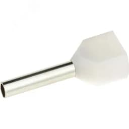 Наконечник-гильза двойная с изолир.фланцем 0,5 кв.мм белый (НШВИ2) DKC