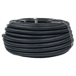 Труба гофр. негорючая безгалогеновая FRHF с протяжкой d32 мм (50 м) черная EKF-Plast