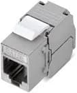 Вставка Keystone Jack RJ-45 (8P8C) экранированная (KJ-RJ45-8P8C-180-SH) Пожтехкабель СКС (201-008) - Вставка Keystone Jack RJ-45(8P8C), категория 5e, 110 IDC, угол заделки 180 градусов, без инструмента (Toolless), экранированная, белая