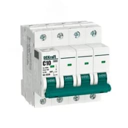 Выключатель автоматический без теплозащиты 4P 10А х-ка C 6кА ВА-103M