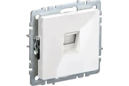 Розетка компьютерная СП RJ45 кат.6 BRITE РК11-БрБ механизм бел. IEK BR-K10-2-K01