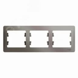 GLOSSA рамка 3-постовая горизонтальная платина