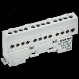 TEKFOR Шина L фаза изолированная на универсальном держателе 6х9-12-Ср IEK