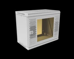 Шкаф телекоммуникационный настенный разборный МИКсистем 19" Basis 9U 600*350 дверь перфорация стекло