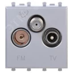 Avanti Розетка TV-FM-SAT модульная закаленная сталь 2 модуля