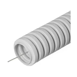 Труба гофрированная ПВХ тяжелая 750 Н серая с/з д20 (100м) Промрукав (PR.0120410)