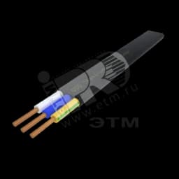 Кабель силовой ППГ-П нг(А)-HF 3х1.5ок(N.PE)-1 однопроволочный черный (бухта) Алюр