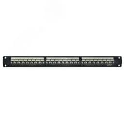 Патч-панель модульная 19". 1U. CAT6. 24 порта RJ45. экранированная